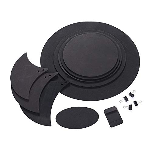 Práctica Tambor Tambor Tambor Pak Silencio Silenciar Pads Cinco Tambores Platillos Tres Jazz Drum Mute cojín de Espuma de Goma Que teclea Bajo la Trampa de Pastillas de 10PCS