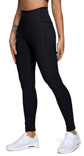 QUEENIEKE Polainas de Yoga para Mujeres Nueve Pantalones Medios de Correr Power Flex de Alta Cintura para Gimnasio Color Negro Tamaño M