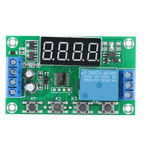 Queen.Y Interruptor de Circuito de Retardo de Disparo de Ciclo de Módulo de Relé de 1 Vía 12V Tiempo Multifuncional Ajustable