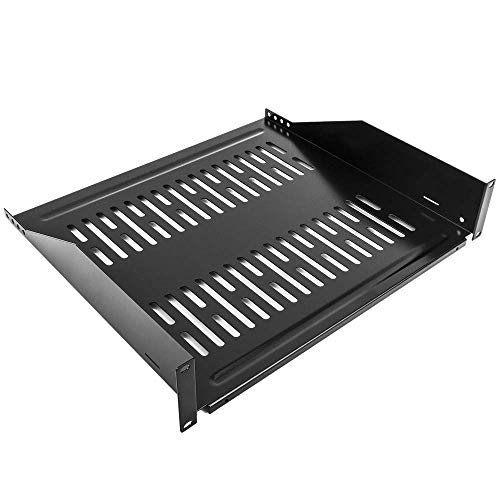 RackMatic - Bandeja rack de fijación frontal de 2U y profundidad 400 mm