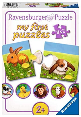 Ravensburger - Mi Primer Puzzle: Animales simpáticos, 2 Piezas (07331 3)