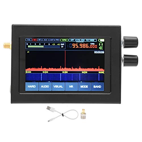 Receptor SDR, receptor inalámbrico con pantalla táctil de 3,5", receptor de radio aficionado de 50 kHz a 200 Mhz / 400 kHz a 2 GHz Suministros industriales, material de aleación de aluminio