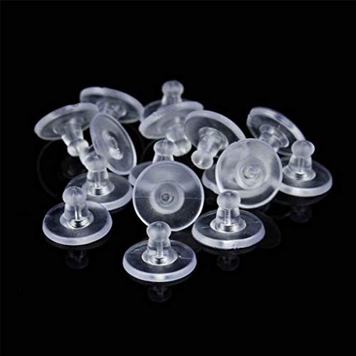 Regard L 100pcs de Silicona Transparente Posterior del Pendiente Tapones Tapones de oído Pon nueces Muchachas de Las Mujeres de joyería