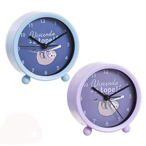 RELOJ DESPERTADOR PEREZOSO,9,4X4X9,5 CM, 2 colores, 1 a elegir