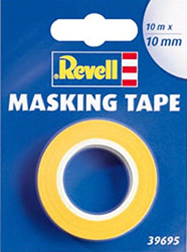 Revell- Masking Tape, Longitud 10 Metros Cinta de carrocero (10mm) RE39695, Color Yellow (39695)