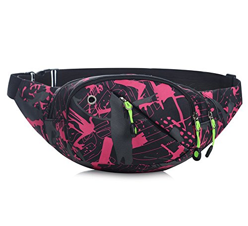 Riñonera Deportiva, Impermeable Viaje Cinturón de Dinero Moda Senderismo Ciclismo Running Riñoneras para Mujer Hombre