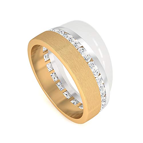 Rosec Jewels 14 quilates oro blanco round-brilliant-shape H-I Diamond