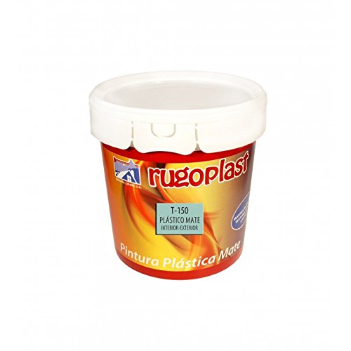 Rugoplast - Pintura plástica mate blanca económica T-150 para paredes de interior, Blanco, 4 L