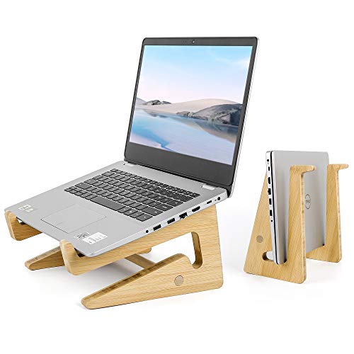 sanlinkee Soporte de madera para ordenador portátil para MacBook Pro, Air, HP, Huawei, Dell, Asus, otros ordenadores portátiles