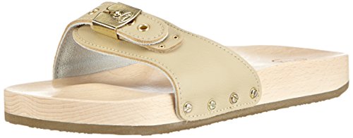 Scholl PESCURA Flat sand - Zuecos adultos unisex, Beige (sand), 38