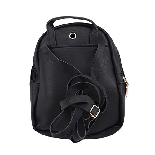 Schwenly Rusksack - Mochila de piel sintética para mujer, Black (Negro) - Schwenly