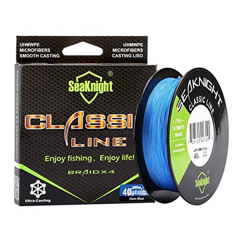 Seaknight Classic sedal Trenzado Pesca 4 Hilos 300M/500M Liso Linea de Pesca de la Carpa, Pesca en el mar 6-50LB