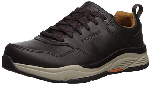 Skechers Benago-Treno, Zapatillas Hombre, Negro (Choc Black Leather), 41 EU