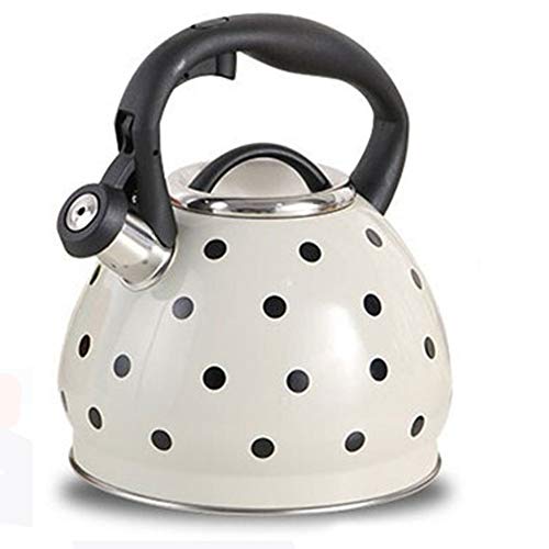 SOAR Tetera de té silbante 3L silba del Acero Inoxidable Caldera Caldera Que acampa Ligero del pote del té Superior de la Estufa Cocina con Aislante térmico Mango for Estufa de Camping Gas Cocinas de