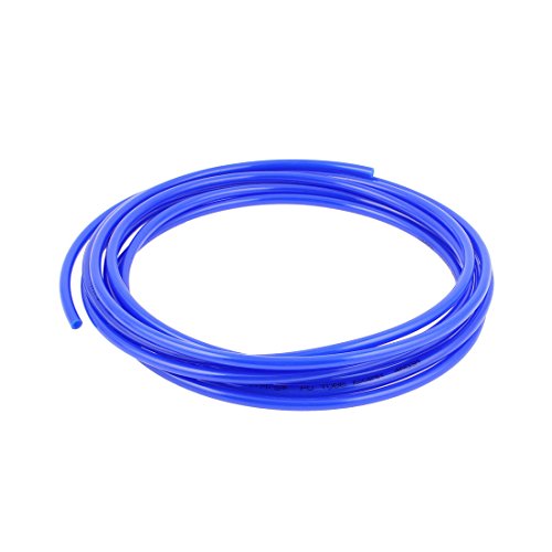 sourcing map 6mm x 4mm Aire Neumático Compresor Tubería PU Tubo 4.5m Azul