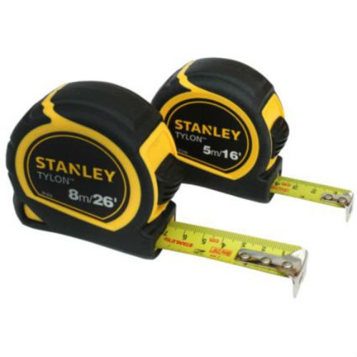 Stanley Tylon 5 M et 8 m Ruban mesures, Lot de 2