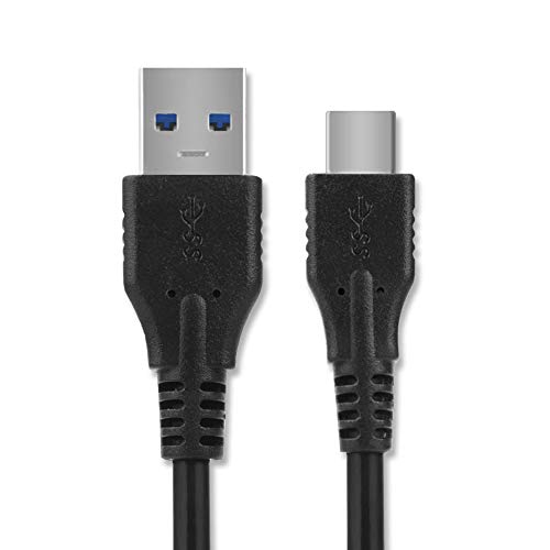 subtel® Cable USB Datos 1,0m Compatible con Motorola Edge, Edge Plus, G7, G7 Plus, G7 Play, Moto G6, G7, G8, G8 Power, G9 Plus Cable de Carga USB C Type C a USB A 3.0 3A Negro conexión USB PVC