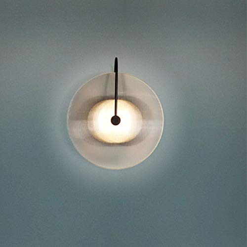 SWNN Luz de pared Lámpara De Pared De Cristal Del Arte Lámpara De La Sala De Estar Creativa Dormitorio Cama Lámpara De Pared Modelo De Habitación De Hotel Pabellón 1 * G4 Los 25cm * 11 Cm * 30 Cm