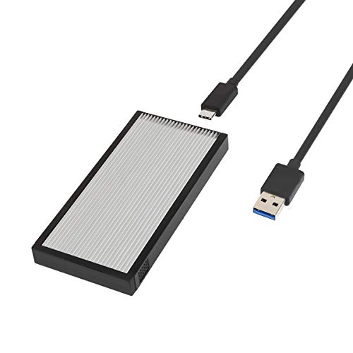 SYBA USB C Dual M.2 B-Key SSD Raid Enclosure Adapter, USB 3.1 Gen 2 Tipo C a Dos M.2 SATA B Key Unidad de Estado sólido Raid Externo Soporte Raid 0, Raid 1, JBOD y Modo Individual