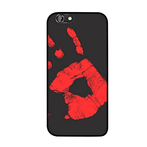 Thermal Heat Induction Funda iPhone 7 / iPhone 8, Mágico Moda Cambio de Color Sensor Térmico Fluorescente Calor Térmico Inducción Heat Sensible Matte Phone Case Cover Negro a Rojo