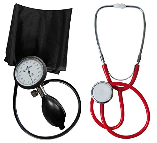 Tiga-Med Upper Arm Blood Pressure Monitor Professional Pro 1Product Warranty K 1+ Flat-Headed Stethoscope Red TIGA-MED by Tiga-Med