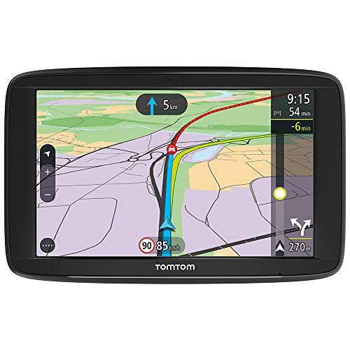 TomTom Via 62 - Navegador GPS (6" Pantalla táctil, resolución de 800 x 480 Pixeles, Ranura para Tarjeta MicroSD, Conector USB) (versión importada Italia) Negro