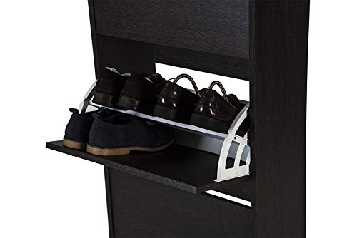 TOP KIT | Mueble Zapatero Rin 53AB | Medidas 101 x 54 x 25 cm | Armario Zapatero | Organizador de Zapatos | Wengué