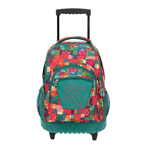 TOTTO Mochilas Escolares con Ruedas, Mochilas Grandes Infantiles Estampados - Mochilas