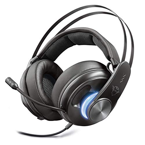 Trust GXT 383 Dion - Auriculares Gaming, Sonido Envolvente Surround 7.1, Negro