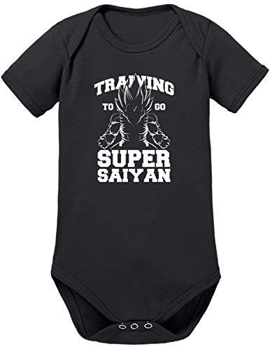 TShirt-People Body de entrenamiento Super Saiyan para bebé negro 12-18 Meses