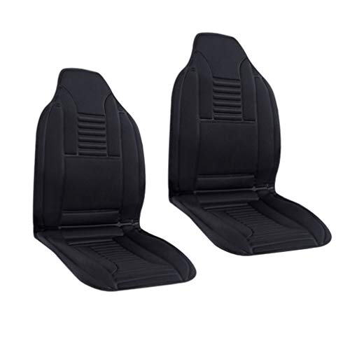 VOSAREA 2 Piezas cojín Calefactor automático Asiento del vehículo Control de Temperatura Almohadilla del Asiento Cubierta del Asiento del automóvil Calentador (Negro)