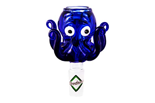 Weedness Bong Cristal Octopus 14,5 mm - Accesorios Cabezal de Corte para Chillum de Enchufe Forma de Embudo de Adaptador de pequeño Bowl