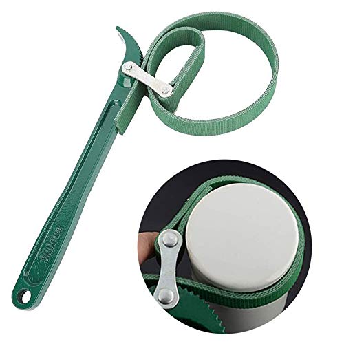 Wenxiaw Correa de La Llave de la Correa del Filtro de Aceite Llave de Correa para Filtro de Aceite para Rreparación de Automóviles de Tapas de Frascos, Tuberías y Latas, 9 Pulgadas, Verde