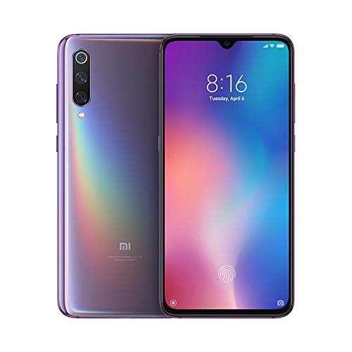 Xiaomi Mi 9 – Smartphone de AMOLED de 6,39" (4G, Octa Core Qualcomm SD 855 2.8 GHz, RAM de 6 GB, Memoria de 64 GB, cámara Triple de 12 + 48 + 16 MP, Android) Color Morado Lavanda [Versión española]