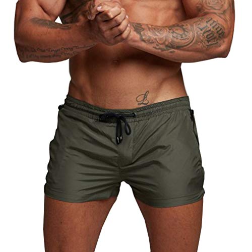 Yying Bañador Hombre Sexy Slim Pantalones Cortos Secado Rápido Interior de Malla Bañadores Natacion Ligero Moda Shorts Bóxers Pantalón de Playa con Bolsillo M-2XL