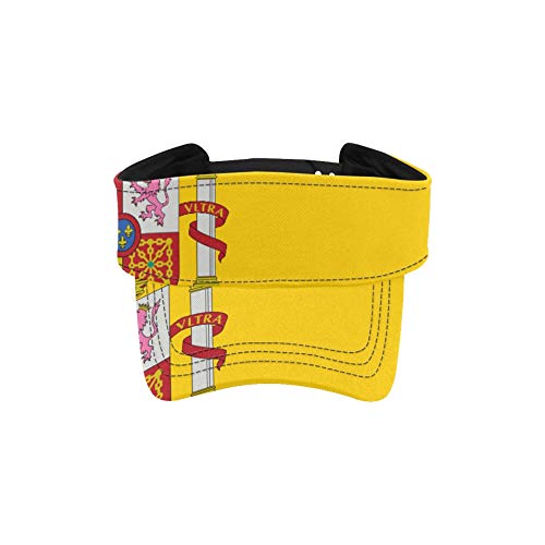 Zemivs Sombrero de Visera para Deportes de Sol para Hombres Bandera de Alto Nivel de Detalle Sombrero de Visera para Deportes de Sol para niñas Sombrero para Correr Ropa Deportiva atlétic