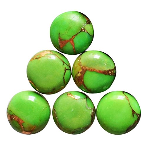 13mm Forma Redonda, Hermoso Cabochon Verde Cobre Turquesa Lote, Joyería Haciendo Gemstone, Turquesa Proveedores GCT 13 MM