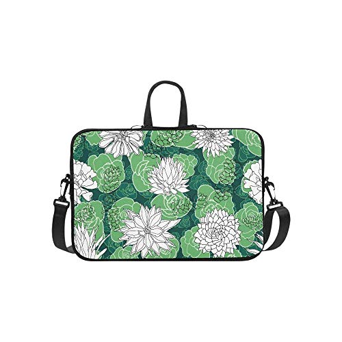 15.6″Durable Hombro Mensajero Bolsa maletín PC Rosas oscuras o suculentas Roseum en un jardín como Vector Moda Impermeable Ordenador Portátil/portátil/Tablets