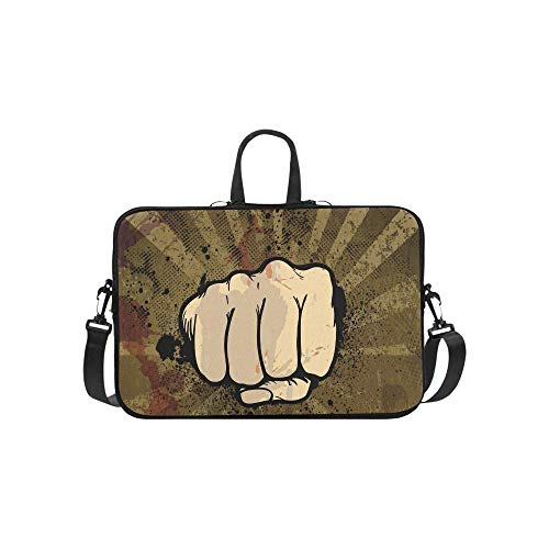 15.6″Durable Hombro Mensajero Bolsa maletín PC Vector de Cartel Urbano Grunge Moda Impermeable Ordenador Portátil/portátil/Tablets