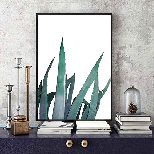 Agave Lienzo Imprimir Pintura Verde Planta Póster Moderno Hogar Decoración Pintura Dormitorio Pared Chorro De Tinta Arte Cuadro,No frame,50x70cm