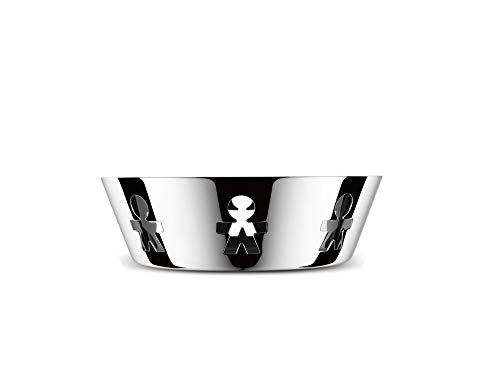 Alessi Girotondo | AKK03 Cesta de Design con Borde Perforado, Acero, Pulido