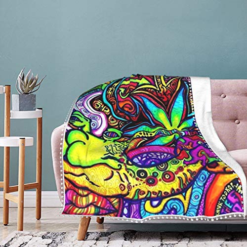 Alysai Trippy Psychedelic Art Soft Blanket - Twin, Available in Four Sizes 80"x60"