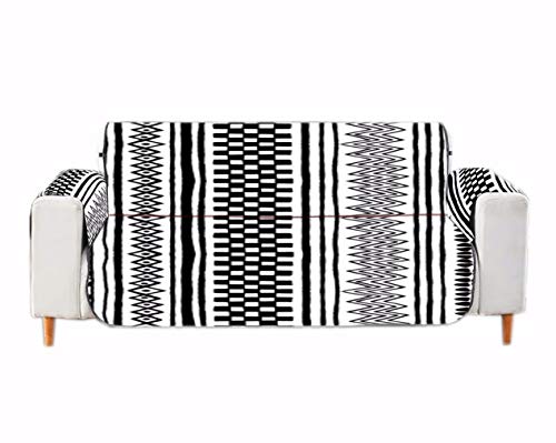 A.Monamour Fundas Decorativas para Sofás Estampado De Rayas Geométrico Azteca Étnico Tribal Vintage Terciopelo Fundas de Sillón Sofá Protector Funda de Sofá 1 Plaza 2 Plazas 3 Plazas