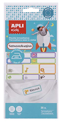 APLI Kids 17793 - Etiquetas textiles termoadhesivas 35 uds.