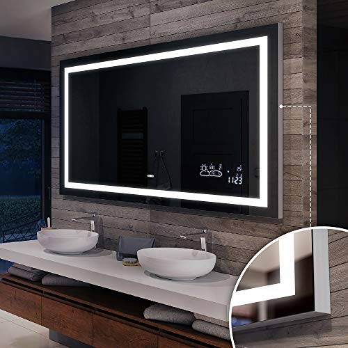 Artforma 170 x 70 cm Premium Espejo de Baño con Iluminación LED - Luz Espejo de Pared con Accesorios - Diferentes tamaños para Baño Dormitorio Maquillaje - L15