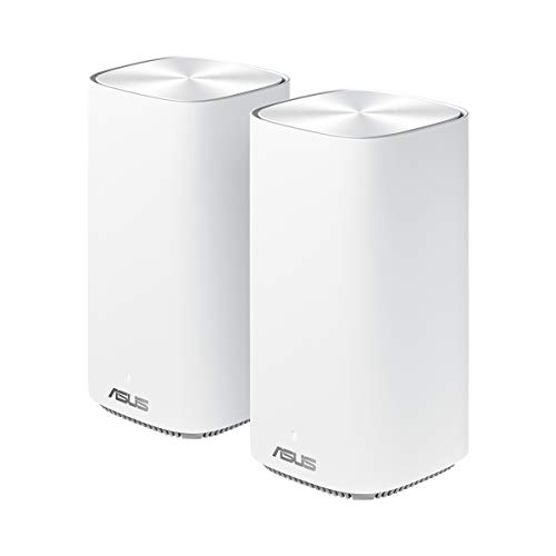 ASUS ZenWifi CD6 - Sistema Wi-Fi Mesh Doble Banda AC1500, Pack de 2 (Cobertura de más de 465m2, AiProtection con TrendMicro de por Vida, 4 Puertos Gigabit, Adaptive QoS, Compatible con AiMesh)