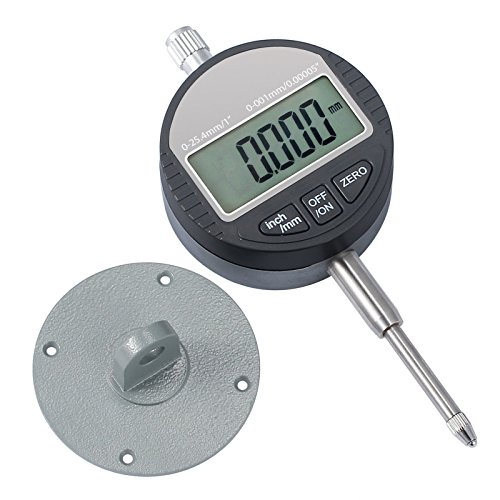 AUTOUTLET Sonda Indicadora de Dial Digital 0.001mm / 0.00005 '' Rango DTI calibrador de Prueba de Dial de Indicador 25.4mm / 1 '' Medición de Alta precisión Indicadores Industriales