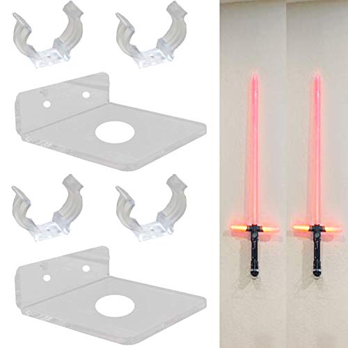 AUXPhome (2 unidades) de acrílico transparente para Star Wars Light Saber FX Master réplicas Graflex LED, espadas de doble hoja – sin espada de luz