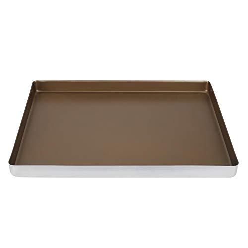 Bandeja para hornear antiadherente grande de aleación de aluminio para hornear tartas, galletas, fácil de limpiar, revestimiento antiadherente 40 x 30 x 3 cm