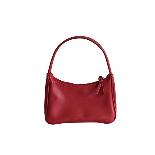 Bolsos de moda para mujer bolso de hombro antirrobo versátil de moda retro bolso de viaje de ocio simple-red_Height 13cm * ancho 23cm * espesor 6cm